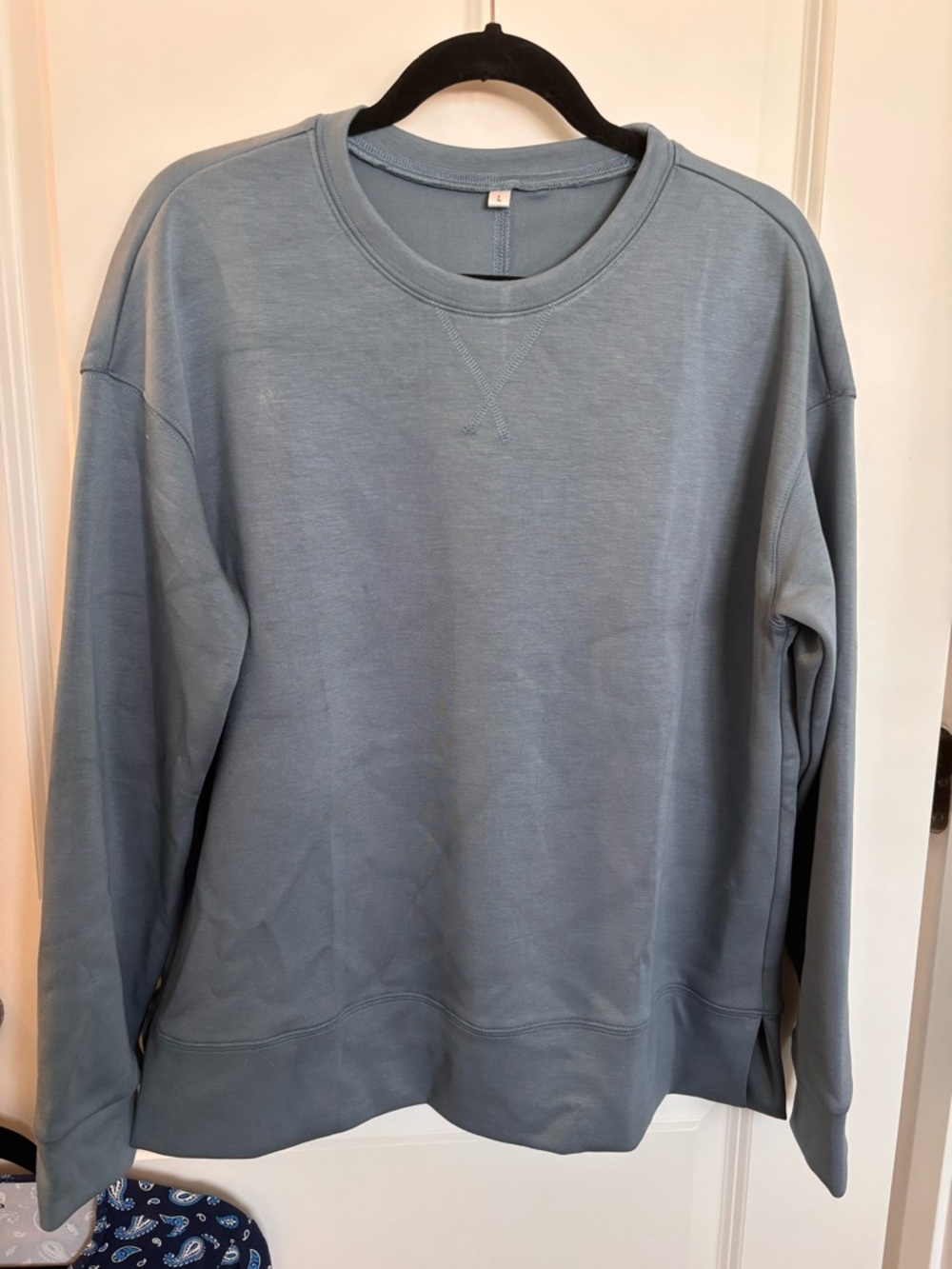 Women’s Crewneck Sweatsuit in Dusty Blue